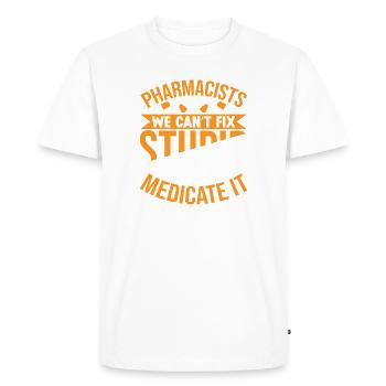 Drôle de pharmacien pharmacien cadeau profession - T-shirt Premium bio Homme - blanc - Devant - Nico (187cm)