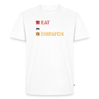 Meilleur devis de répartiteur Profession de cadeau Logistique - T-shirt Premium bio Homme - blanc - Devant - Nico (187cm)
