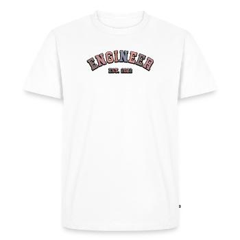 Ingénieur Cerveau Génie mécanique Génie électrique Mathématiques - T-shirt Premium bio Homme - blanc - Devant - Nico (187cm)