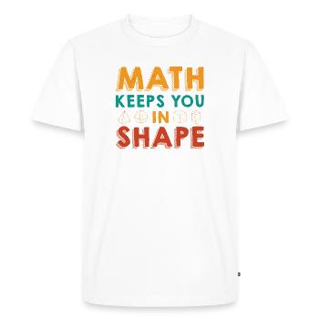 Math teacher Mathematical formula Geometry teacher - Men's Premium Organic T-Shirt - white - Front - Nico (187cm)