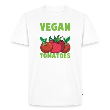 Aliments végétaux Légumes végétaliens Changement climatique sain - T-shirt Premium bio Homme - blanc - Devant - Nico (187cm)