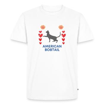 Chien de patte bobtail américain - T-shirt Premium bio Homme - blanc - Devant - Nico (187cm)