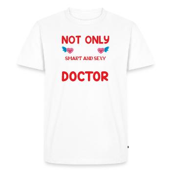Titre du docteur - Sexy Doctor Funny - T-shirt Premium bio Homme - blanc - Devant - Nico (187cm)