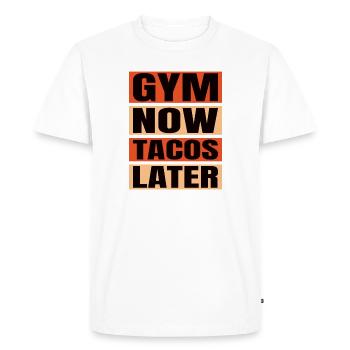 Taco Fitness Gym Mexico Mexican Tacos Gift - Men's Premium Organic T-Shirt - white - Front - Nico (187cm)