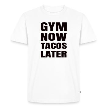 Taco Fitness Gym Mexico Mexican Tacos Gift - Men's Premium Organic T-Shirt - white - Front - Nico (187cm)