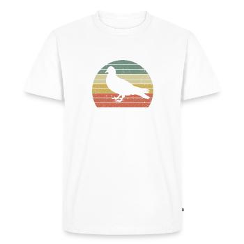 Pigeon colombophile pigeon pigeons drôles dictons - T-shirt Premium bio Homme - blanc - Devant - Nico (187cm)