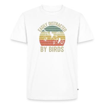 Légende de l’élevage d’oiseaux Éleveur d’oiseaux Amoureux des oiseaux - T-shirt Premium bio Homme - blanc - Devant - Nico (187cm)