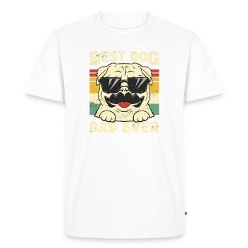 Dog Dad Dog Dog Owner Animal Friend Gift - Men's Premium Organic T-Shirt - white - Front - Nico (187cm)