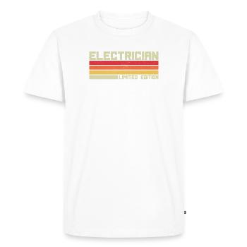 Electrician Electrical Engineering Insulating Pliers Electronics - Men's Premium Organic T-Shirt - white - Front - Nico (187cm)