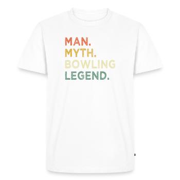 Bowling Cone Spareball Pins Ball Strike - T-shirt Premium bio Homme - blanc - Devant - Nico (187cm)