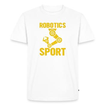 Programmeur de robots Technicien en automatisation - T-shirt Premium bio Homme - blanc - Devant - Nico (187cm)