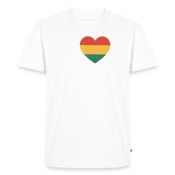 Je suis noir Histoire Noir - T-shirt Premium bio Homme - blanc - Devant - Nico (187cm)