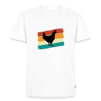 Cadeau d’élevage de poulet de poulet éleveur de poulet - T-shirt Premium bio Homme - blanc - Devant - Nico (187cm)