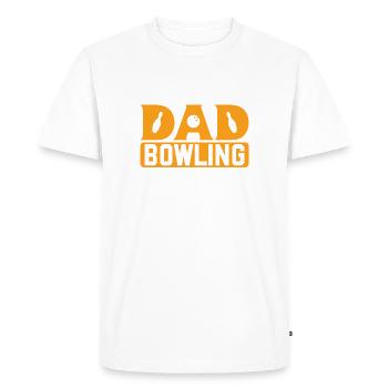 Bowling Père Papa Cooler - T-shirt Premium bio Homme - blanc - Devant - Nico (187cm)