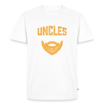 Oncle barbu barbu Beard-Bearer disant | cadeau amusant - T-shirt Premium bio Homme - blanc - Devant - Nico (187cm)