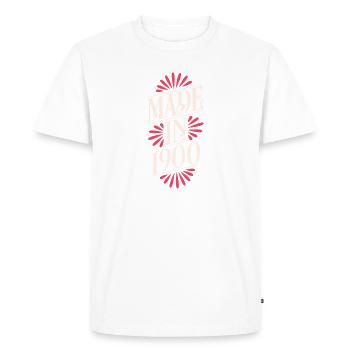 La légende de l’anniversaire de 1900 - T-shirt Premium bio Homme - blanc - Devant - Nico (187cm)