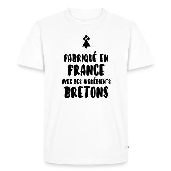 Breton - T-shirt Premium bio Homme - blanc - Devant - Nico (187cm)