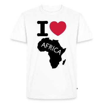 I love Africa - T-shirt Premium bio Homme - blanc - Devant - Nico (187cm)