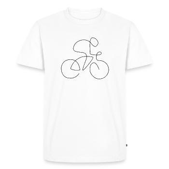 Vélo - T-shirt Premium bio Homme - blanc - Devant - Nico (187cm)