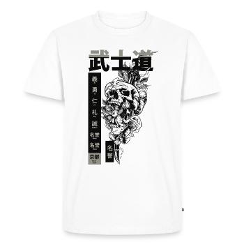 Japanischer Art Style Totenkopf - Männer Premium Bio T-Shirt - Weiß - Vorne - Nico (187cm)
