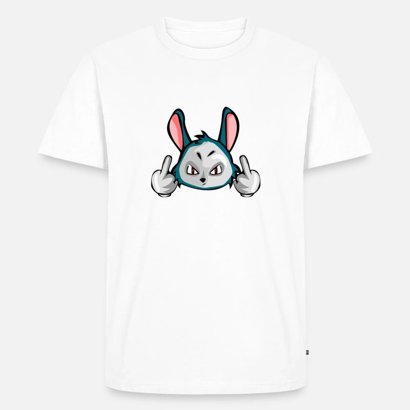 Cool Rabbit - Männer Premium Bio T-Shirt - Weiß
