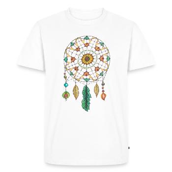 Attrape-rêves - Dreamcatcher - T-shirt Premium bio Homme - blanc - Devant - Nico (187cm)
