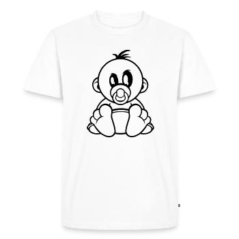 baby kleiner junge schnuller - T-shirt Premium bio Homme - blanc - Devant - Nico (187cm)