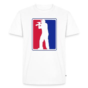 claquement - T-shirt Premium bio Homme - blanc - Devant - Nico (187cm)