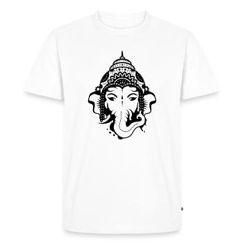 Ganesh, dieu à tête d'éléphant - T-shirt Premium bio Homme - blanc - Devant - Nico (187cm)