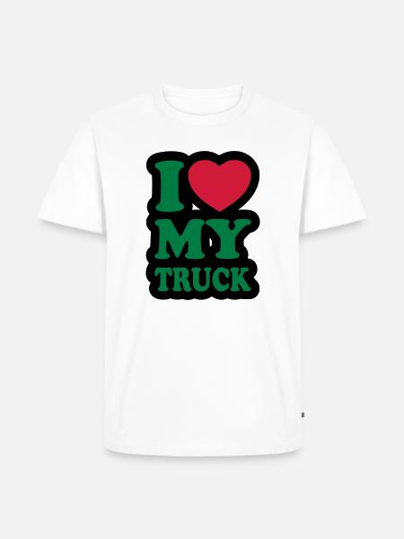 I love my truck - Men's Premium Organic T-Shirt - white