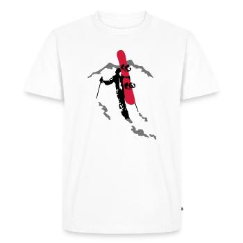 snowboard freerider - Men's Premium Organic T-Shirt - white - Front - Nico (187cm)