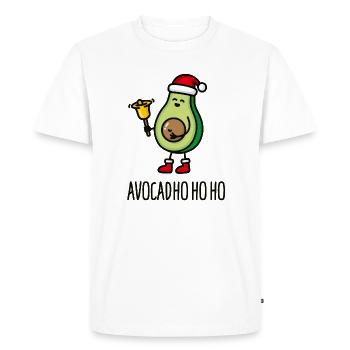 Avocado ho ho ho avocado keto diet Santa Claus - Men's Premium Organic T-Shirt - white - Front - Nico (187cm)