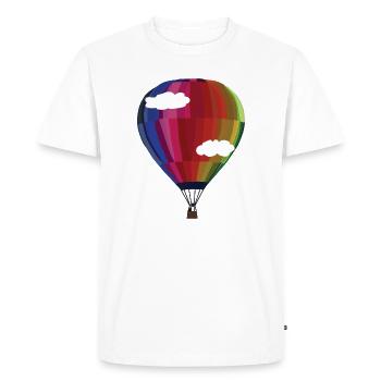 Ballon - un morceau de liberté. - T-shirt Premium bio Homme - blanc - Devant - Nico (187cm)