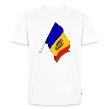 Drapeau de la Moldavie - T-shirt Premium bio Homme - blanc - Devant - Nico (187cm)