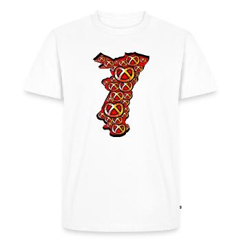 Alsace région Bretzel Blason - T-shirt Premium bio Homme - blanc - Devant - Nico (187cm)