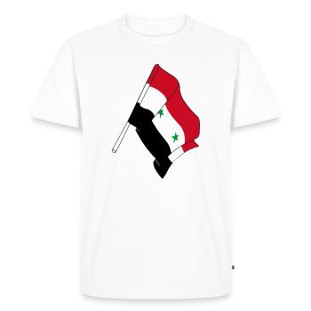 Drapeau de la Syrie - T-shirt Premium bio Homme - blanc - Devant - Nico (187cm)