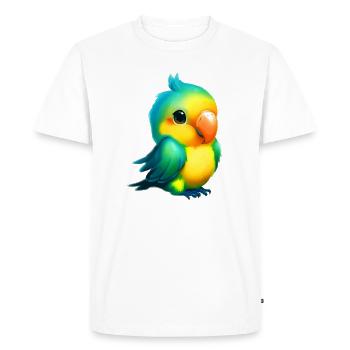 Perroquet - T-shirt Premium bio Homme - blanc - Devant - Nico (187cm)