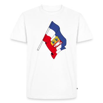 Drapeau du Schleswig Holstein - T-shirt Premium bio Homme - blanc - Devant - Nico (187cm)
