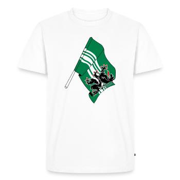 Drapeau Flandre orientale Belgique - T-shirt Premium bio Homme - blanc - Devant - Nico (187cm)