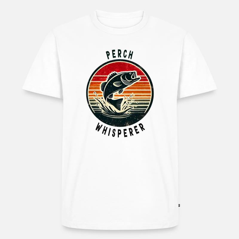 Barsch Flüsterer Design - Männer Premium Bio T-Shirt - Weiß
