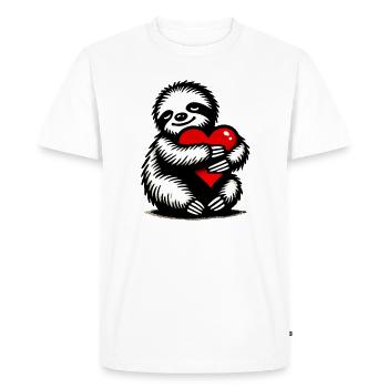 Sloth - Men's Premium Organic T-Shirt - white - Front - Nico (187cm)