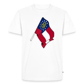 Flag Georgia - Men's Premium Organic T-Shirt - white - Front - Nico (187cm)