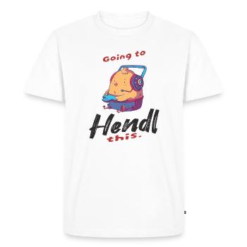 Poussin avec des accessoires de jeu - T-shirt Premium bio Homme - blanc - Devant - Nico (187cm)