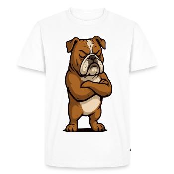 English Bulldog Bully Bully Owner Bullyfan - Men's Premium Organic T-Shirt - white - Front - Nico (187cm)