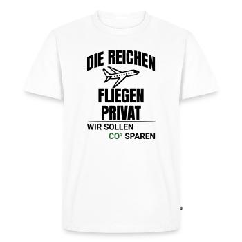 Abstract CO2 Climate Protection Design - Men's Premium Organic T-Shirt - white - Front - Nico (187cm)