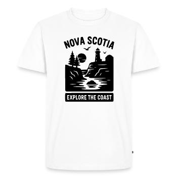 Côte Est de la Nouvelle-Écosse - T-shirt Premium bio Homme - blanc - Devant - Nico (187cm)