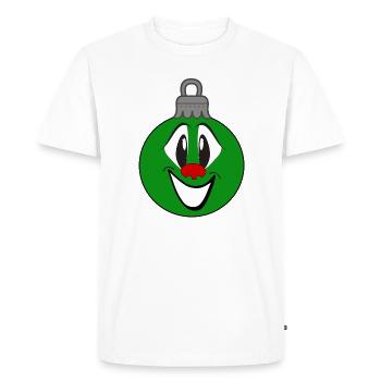 Ornement de Noël vert avec sourire - T-shirt Premium bio Homme - blanc - Devant - Nico (187cm)