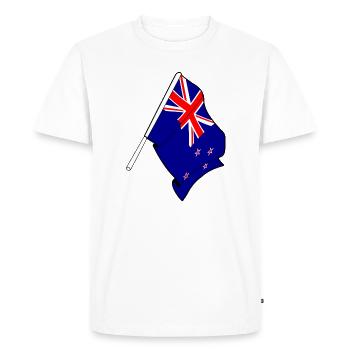 Drapeau néo-zélandais - T-shirt Premium bio Homme - blanc - Devant - Nico (187cm)