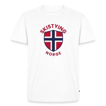 Le bouclier du style ski de Norvège - T-shirt Premium bio Homme - blanc - Devant - Nico (187cm)