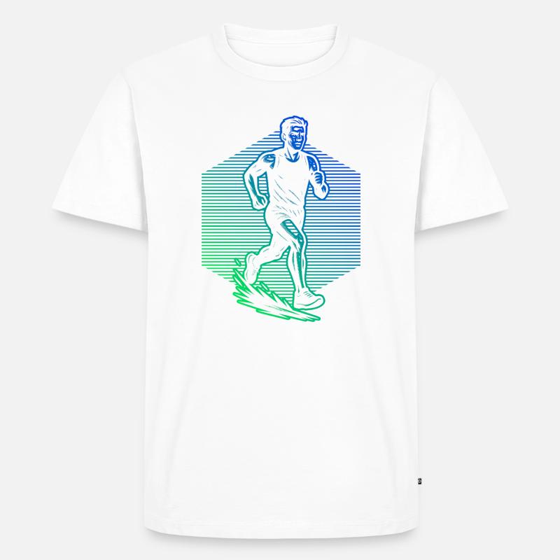 Graphismes de course pour les courses - T-shirt Premium bio Homme - blanc